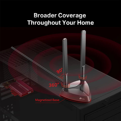 WiFi 6 AX3000 PCIe Card With Bluetooth 5.3 Dual Band Up To 2400 Mbps MU-MIMO OFDMA Ultra Low Latency Wireless Adapter antenna