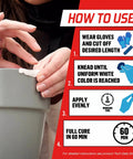 Instructions for using Epoxy Repair Putty Stick 2 Oz Hand Mixable Two Part System with steps to knead and apply.