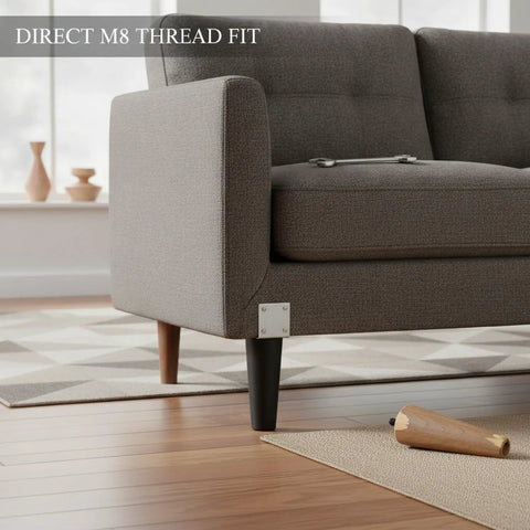 Conical Furniture Leg With M8 Thread Durable PP Plastic And Metal Replacement For Sofas Cabinets Chairs Ottomans And Sideboards