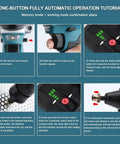 Cordless Rivet Gun With Brushless Motor Beast Mode For Quick M3 To M12 Rivet Nut Sets On Steel Aluminum And Stainless Steel with auto operation tutorial.