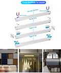 Under Cabinet LED Light Bar Pack Of 3 Linkable 12 Inch Dimmable Strip installation methods and examples in kitchens and closets.