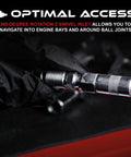 Close-up of Grease Gun Nozzle Kit with 360-degree swivel inlet for air powered grease gun coupler, shown in use.