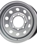 Beefed Up Heavy Duty 16 Inch Trailer Wheels 16x6 8 Lug Silver Gray Modular Rim For Equipment Trailers DOT Approved 3750 Lb Capacity Center Bore 4.90 Inches Fits 8 Lug Patterns