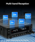 Dual Band Ham Radio Cross Band Repeater And Mobile Transceiver showing FM, AM, 2m, 70cm, and aviation band reception options.