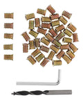 Heavy Duty Wood Threaded Inserts Kit With Metal Hex 15 Piece Set For Fast DIY Furniture Projects And Smooth Tool Friendly Woodworking Assembly Jobs, 1/4-20 with hex wrench