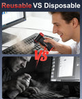 F3 Electric Air Duster Three Gear Power, 150000 RPM blower cleaning PC keyboard, compared with disposable spray can