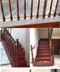 Top Tier Wooden Stair Spindles 25 Pack, Premium Baluster Posts for Decks and Indoor Railings, showcased in various stair applications.