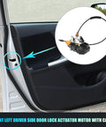 Replacement Front Left Driver Side Power Door Lock Actuator Motor With Cable For Chevy Silverado 1500 2500 3500 2010 To 2013 And GMC Sierra Suburban 2010 To 2014 Door Latch Actuator OE Number 22862026 installed in vehicle door
