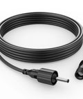 Image of a coiled 10 Foot Extension Cord for Solar Water Fountain Pump with waterproof connector, heavy-duty 3515 cable.
