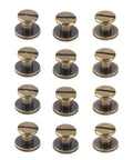 Flat Head Copper Screws And Nuts Rivet Set For Leather Crafting, 20 Pc Anti Rust Fasteners Tiny Hardware Kit