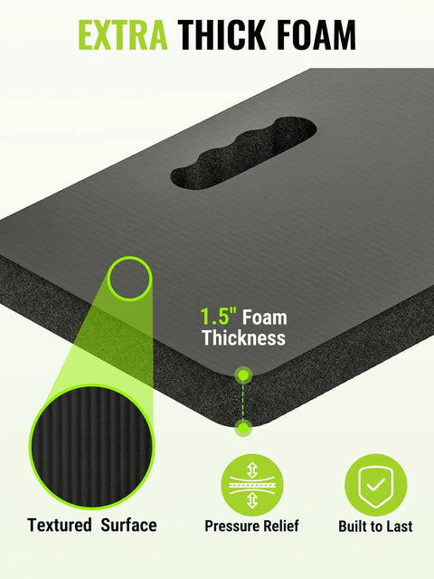 Close-up of Heavy Duty Kneeling Pad 2 Pack Extra Thick High Density Foam with textured surface and 1.5-inch thickness