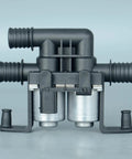 Coolant Temperature Control Valve And Heater Actuator Straight Bolt On Swap For Bmw X5 E53 E70 F15 X6 E71 F16 2004 To 2014 3.0L 4.4L 4.8L Motors front view with hoses and metal details.