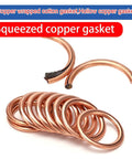 Premium 120 Piece Copper Crush Washers Sealing Gasket Kit For Drain Plugs Hydraulic Fittings Plumbing Stops Leaks Compression Fit Durable Metal Good For Garage Auto Or Home Repair Jobs Needing Solid Reliable Seals No Hassle Guaranteed. copper crush washers, open-ring gasket set
