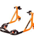 Universal Adjustable Rear Paddock Stand For Motorcycle With Swingarm Rest 360 Degree Dismantlable Beefy Heavy Duty Steel
