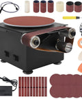 Super Compact 3 In 1 Electric Belt And Disc Sander with sanding discs and belts, adjustable speed for woodworking and metal.