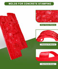 Stamp Mats Set With Handles For Concrete Projects Pro Grade Durable PU Molds With Seamless Granite And Slate Texture