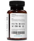 Back view of Lithium Orotate Supplement 1000 Micrograms Elemental Lithium 60 Vegetarian Capsules Per Bottle Twin Pack For Brain Boost Bioavailable Orotate Formula Easy Swallow Capsules bottle showing label and details.