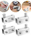 Stainless Steel Glass Door Hinges Set For Cabinet Doors, Four Pack, Flexible Lightweight Pivot Hinges in four positions