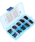 Nylon Hex Spacer Standoff Kit 180 Piece Black Standoffs Screws Nuts Set For Circuit Boards And Machinery Assembly Durable Nylon With Precise Threads Easy To Clean In Humid Environments, 6-12mm kit in organizer