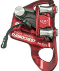 Red Dual Roller Chest Ascender For Smooth Rope Glide And Quicker Climbing, Reduces Rope Wear On Gear, Heavy Duty Rope Ascender