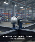 Heavy Duty Industrial Gate Rollers With Precision U Groove Track Wheels Built Tough To Handle Massive Loads And Guarantee Smooth Operation For Effortless Daily Use And Zero Sweat - Steel pulley image in warehouse setting.
