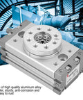 Built Tough 15mm Rotary Pneumatic Cylinder with 180 Degree Rotation, M5x0.8 Thread, compact aluminum alloy body