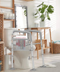 Stand Alone Toilet Safety Rail With Adjustable Width And Height Fits Any Toilet Folding Handrails For Elderly And Disabled