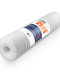 5 Micron Whole House String Wound Water Filter Replacement Cartridge, 20 x 4.5 Inch For Well Water Filtration, 1 cartridge angle