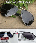 Dope Polarized Aviator Driving Sunglasses For Men And Women With Metal Frame Ultralight Silver And Black Gray Lenses UV400 Outdoor Eyewear With Glare Reducing Polarized Lenses For Clear Vision In Bright Sunlight.