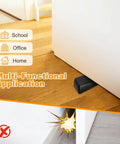 Four Pack Built Tough Heavy Duty Door Stoppers Zinc Alloy Wall Protector With Non Slip Surface Wedge for multi-use in various settings