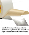 Image of Aluminum Foil Tape 1558HT White for Cold Weather Grip High Tack 2.83 Inch by 50 Yard Five Mil Pack of One