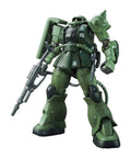 Gundam The Origin Zaku II Type C6 R6 HG 1 144 model kit with belt fed machine gun, green armor, and vulcan cannon detail