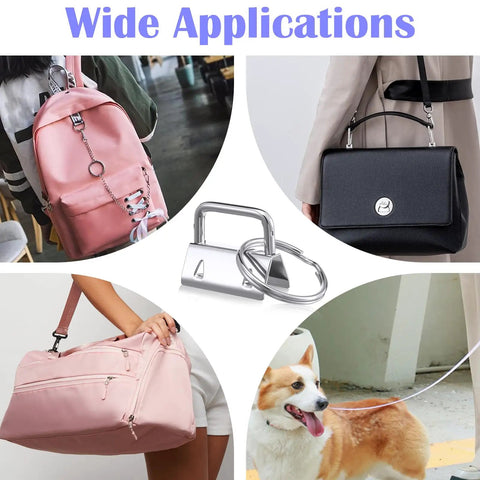 Top Shelf One Inch Silver Key Fob Hardware Bulk Pack With Smooth Split Rings And Heavy Duty Wristlet Clasps Straight Fire Essential For Diy Crafts Keychains And Lanyards Thatll Pop Off used in bags, leashes, and accessories.