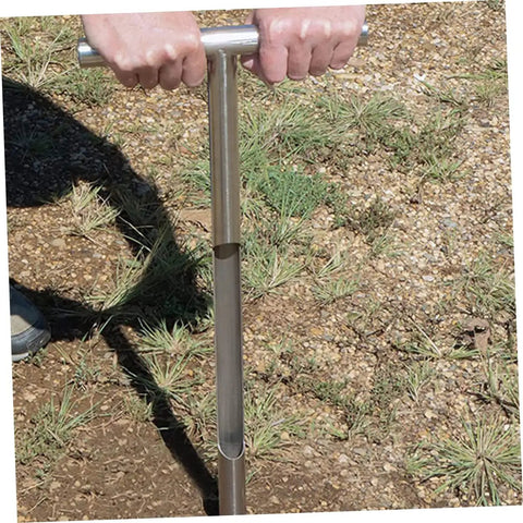 304 Stainless Steel Soil Sampler Probe With T Handle For Lawn Maintenance Garden And Farm Testing Heavy Duty Easy To Use Soil Sample Tool