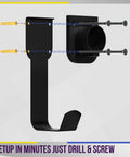 J1772 EV Charger Holder Wall Mount Heavy Duty Steel Cable Organizer with mounting screws for easy installation.