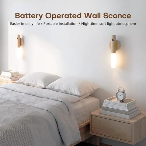 Keep Your Hallway And Patio Hella Bright With These Nifty Rechargeable Motion Sensor Wall Lights That Auto Trigger At Dusk For Hassle Free Mounting And Serious Emergency Backup In A Pair, battery-operated wall sconce with soft light in bedroom.