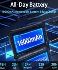 Built Like A Tank 13.3 Inch Rugged Tablet Running Android 13 with 16000mAh removable battery for durable outdoor use.