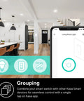 Smart Dimmer Switch For Home Use 2.4 GHz Wi Fi With App Guided Install Single Pole Needs Neutral Wire Dimmable 0 To 100 Percent Works With Alexa And Google Home UL Certified No Hub Needed 3 Pack app interface