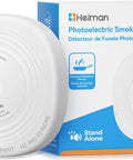 10 Year Sealed Battery Smoke Detector With Photoelectric Sensor No Fuss Low Maintenance Home Alarm For Apartments And Houses Long Lasting Lithium Power For Busy Landlords And Homeowners, white