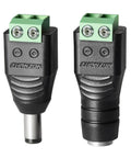 Rock Solid 5.5Mm X 2.1Mm Dc Power Connectors With Thick Copper Cores, male and female connectors for easy installation.