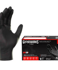 GLOVEWORKS by AMMEX black nitrile gloves, 5 mil, large, box of 100