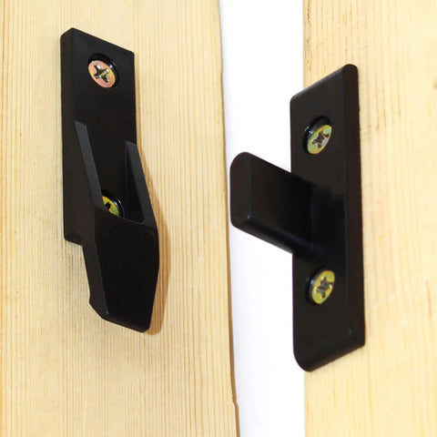 Toss Out Those Ugly Screws With These Heavy Duty Concealed Panel Fasteners And Removable Furniture Fittings For Kitchens Cabinets And Wall Cladding Projects That Demand A Rock Solid Snap Lock, showing black fasteners on wood.