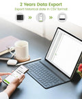 Person using app for data export from WiFi Fridge Thermometer With Freezer Alarm, Digital Temp Sensor, Email And App Alerts