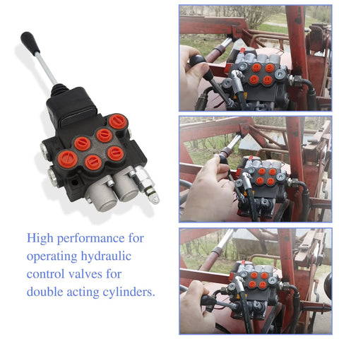 Hardworking Two Spool Hydraulic Directional Control Valve With 11 GPM Joystick for small tractors and loaders in use