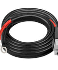 Rock Solid 8awg Tinned Copper Battery Cable 15 Foot 50 Amp with Anderson connector and O ring terminals for RV solar EV use.