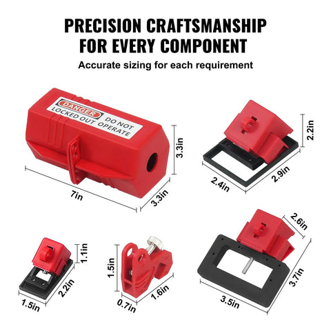 Professional Grade Electrical Lockout Tagout Kit With Heavy Duty Padlocks And Circuit Breaker Locks Built Tough To Keep Your Crew Safe While Locking Systems Down Right Every Time