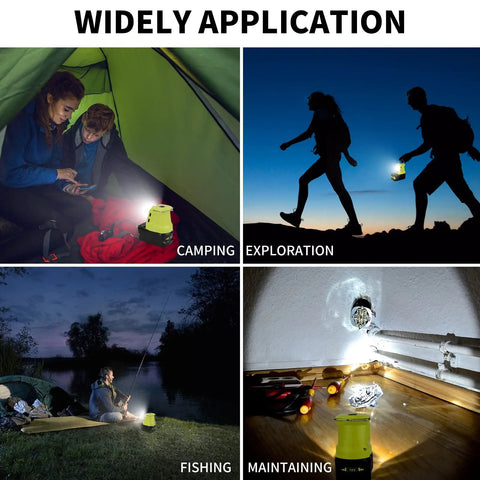 Portable LED Lantern For Ryobi 18V Batteries 450 Lumen Work Light With Dual USB in various applications camping hiking fishing