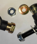 Set Of 2 Outer Tie Rod Ends 7061138 For RZR 570 800 4 S And Ranger 500 700 800 900 XP UTVs 2002 To 2014 And Beyond With Left Hand Thread Half Inch Twenty Grade 12.9 Bolts Durable Steel Easy Install Heavy Duty. Left-hand thread tie rod ends with 1/2-20 bolts