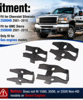 Front Upper Control Arm Mounting Brackets Kit For Chevy Silverado 2500HD And GMC Sierra 2500HD 2001 To 2010 displayed with truck
