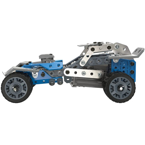 Side view of 10 In 1 Rally Racer Model Vehicle Building Kit For Kids, STEM Education Toy For Ages 8 And Up, Real Motor Included
